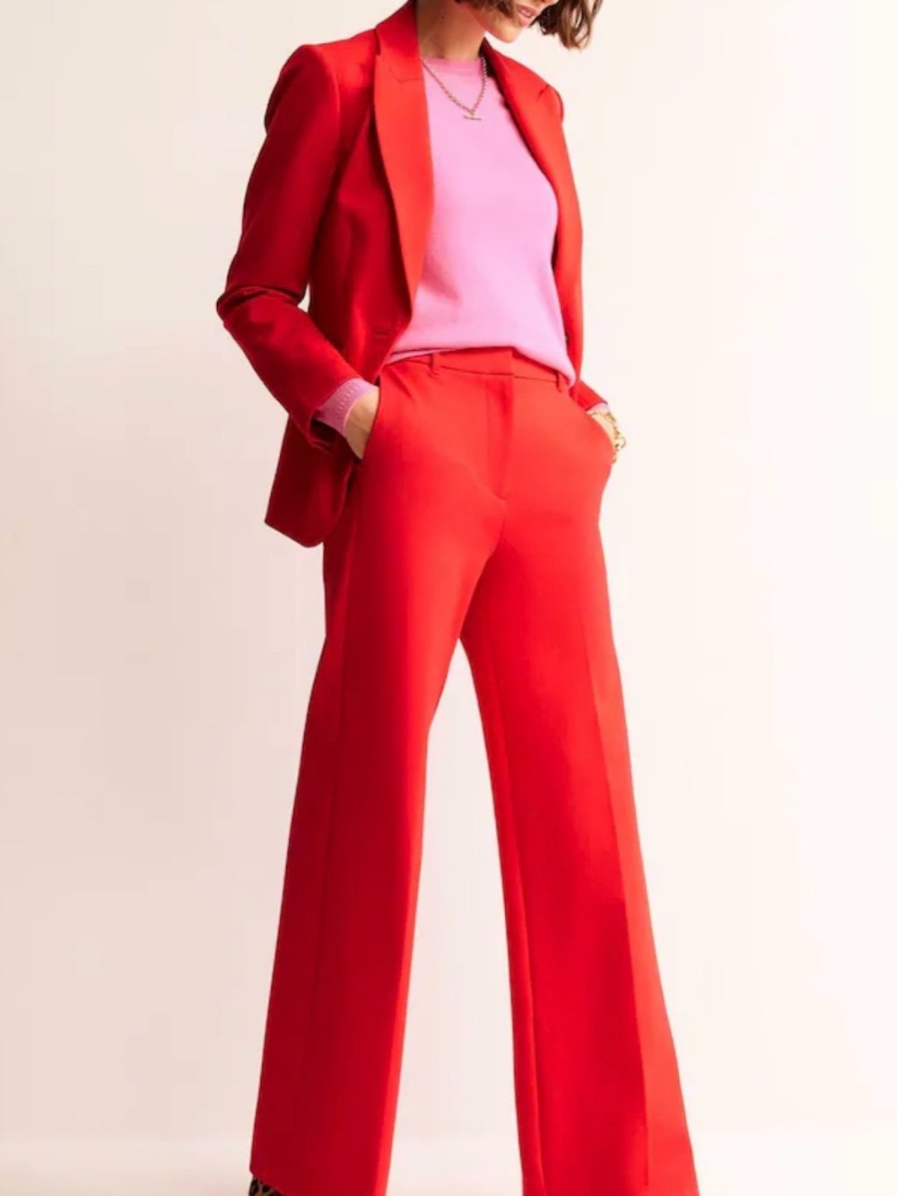 Boden Hot Pepper Marylebone Semi-Fitted Jersey Blazer - size 16/18R